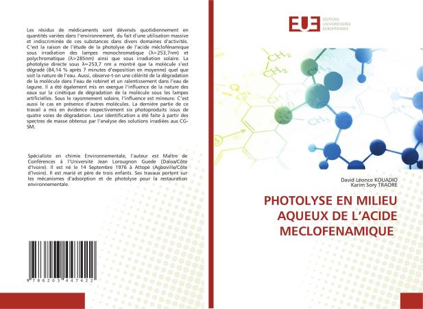 PHOTOLYSE EN MILIEU AQUEUX DE L’ACIDE MECLOFENAMIQUE