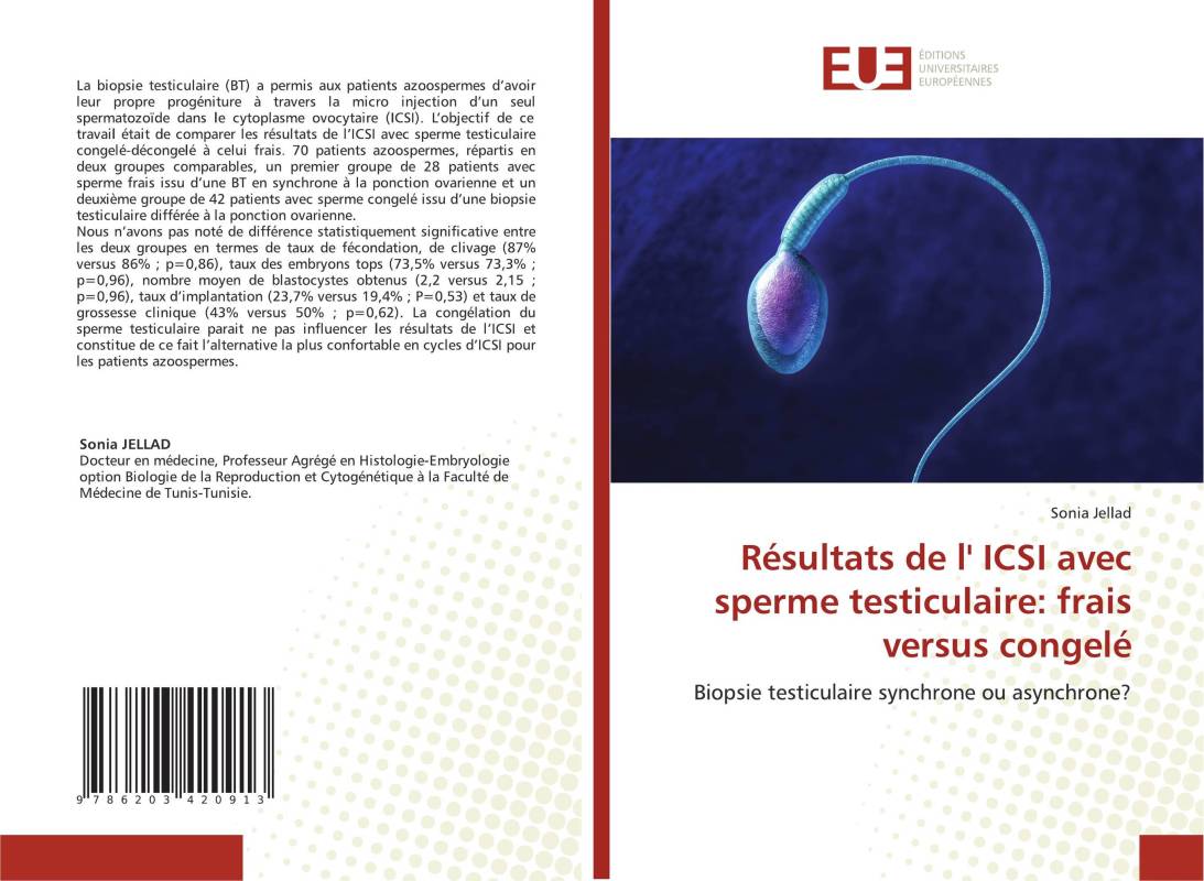 Résultats de l' ICSI avec sperme testiculaire: frais versus congelé