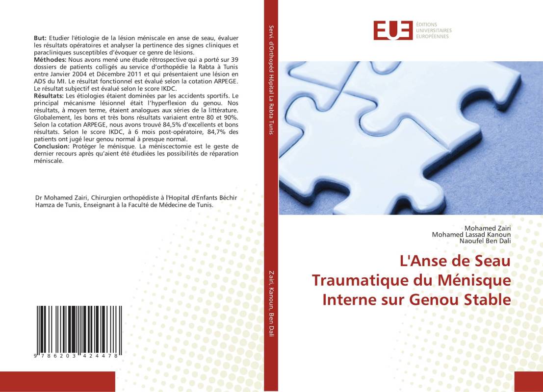 L'Anse de Seau Traumatique du Ménisque Interne sur Genou Stable