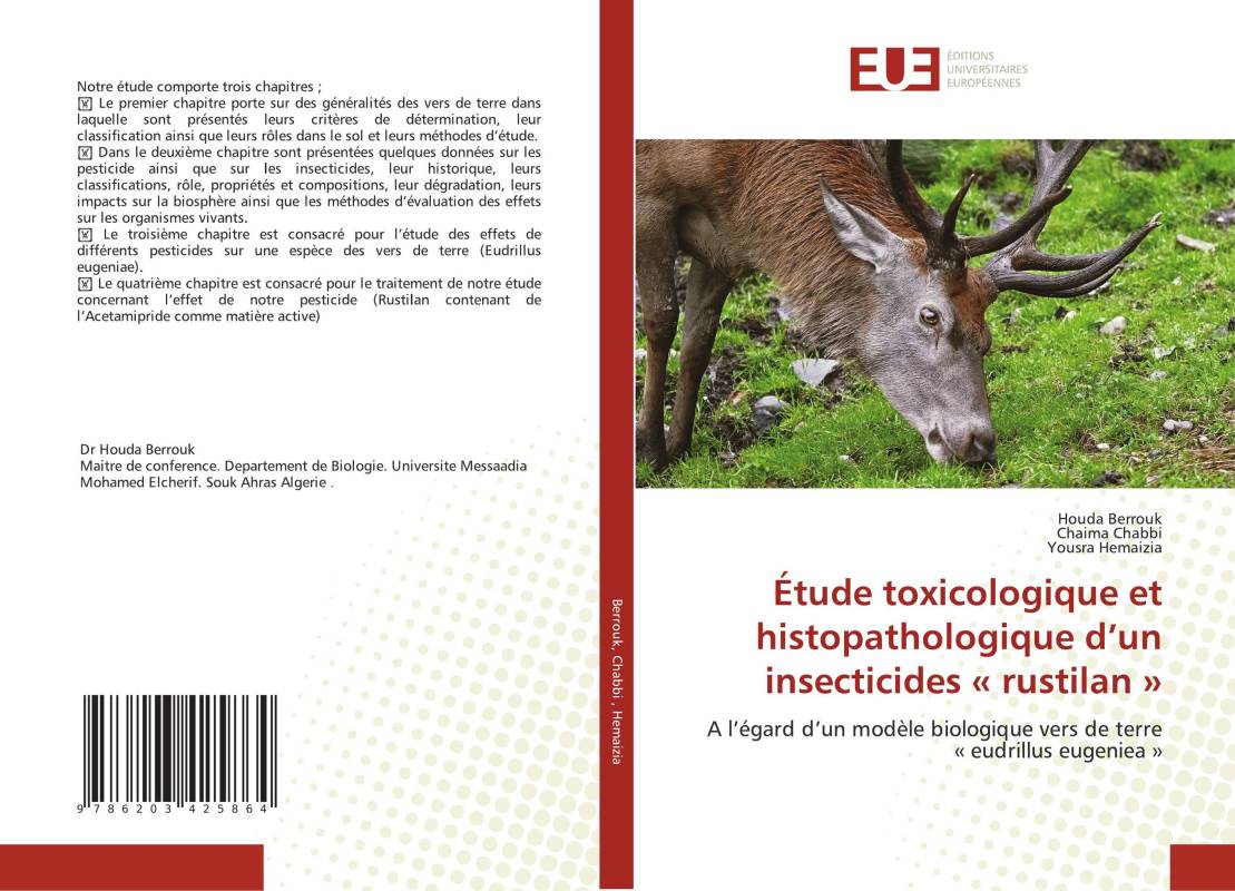 Étude toxicologique et histopathologique d’un insecticides « rustilan »