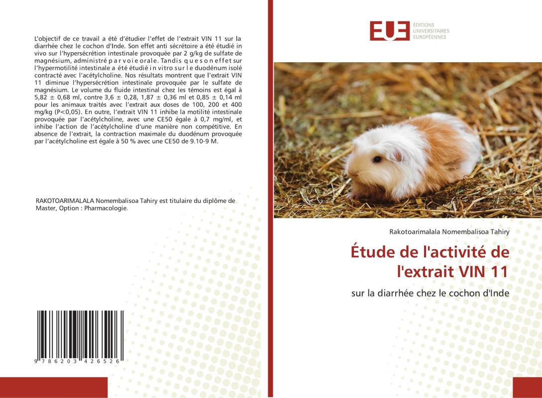 Étude de l'activité de l'extrait VIN 11