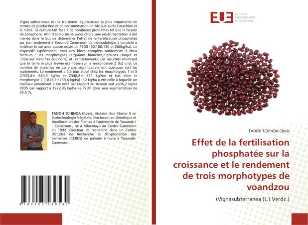 Effet de la fertilisation phosphatée sur la croissance et le rendement de trois morphotypes de voandzou