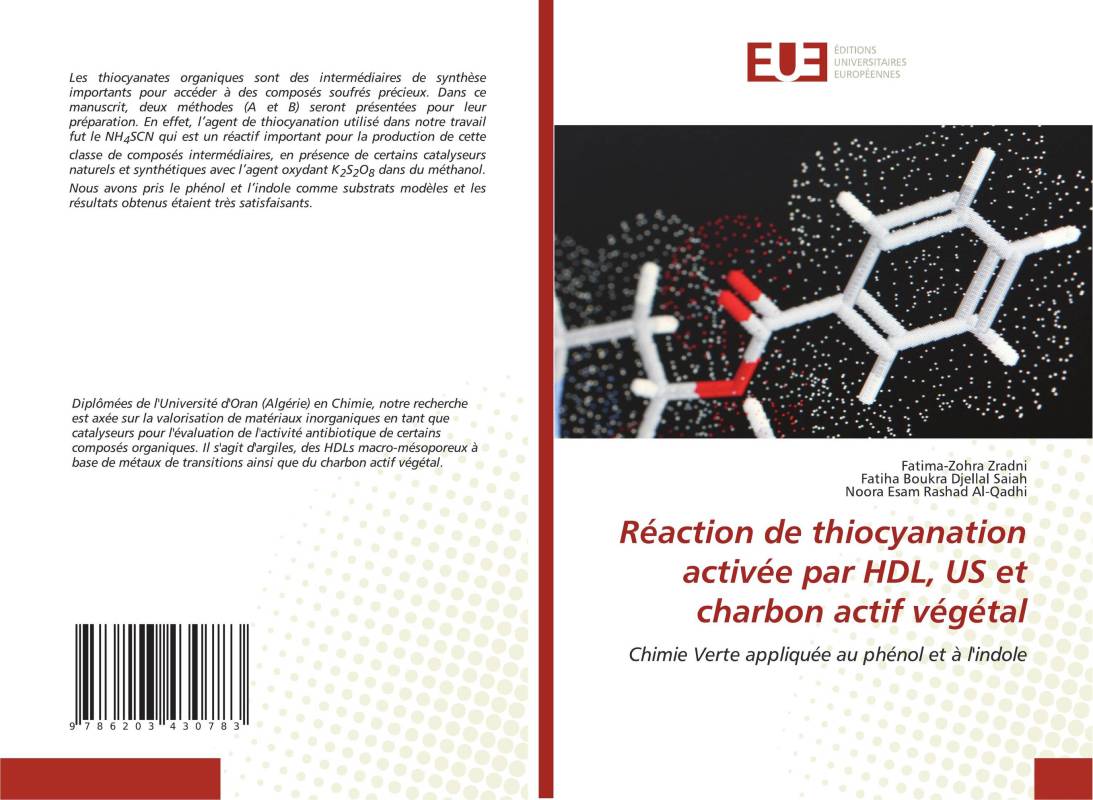 Réaction de thiocyanation activée par HDL, US et charbon actif végétal