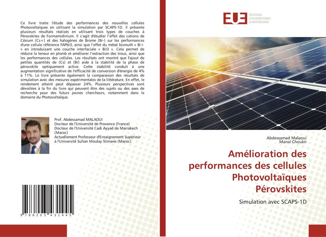 Amélioration des performances des cellules Photovoltaïques Pérovskites