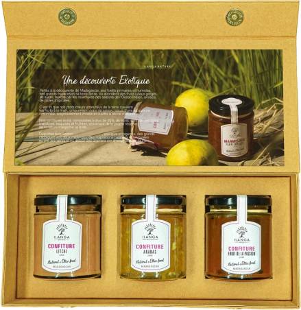 Coffret Vintage aux 3 Confitures de Madagascar Ilanga Nature