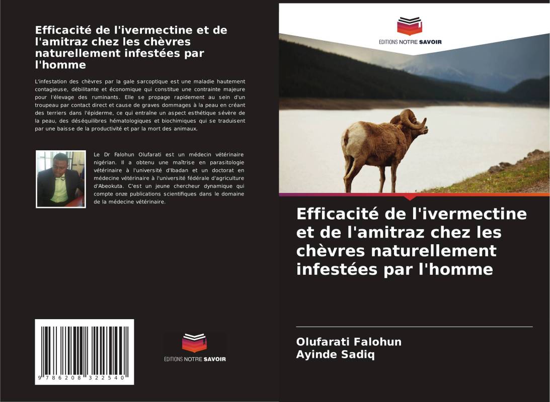 Efficacité de l'ivermectine et de l'amitraz chez les chèvres naturellement infestées par l'homme