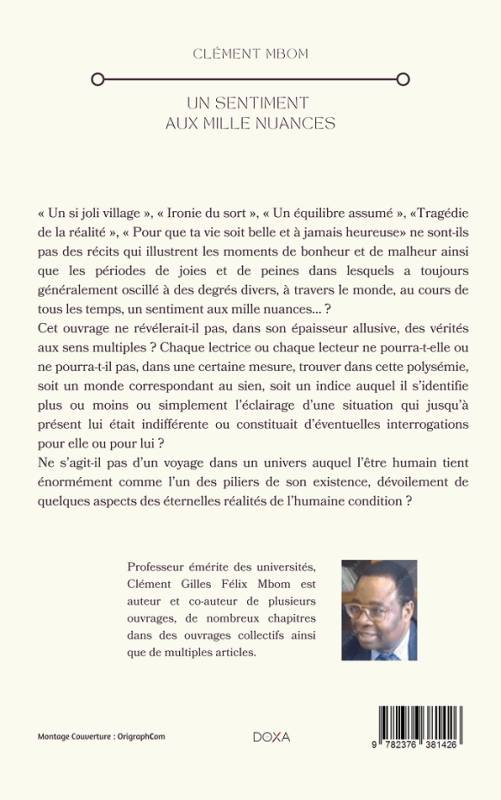 Un sentiment aux mille nuances Clément MBOM