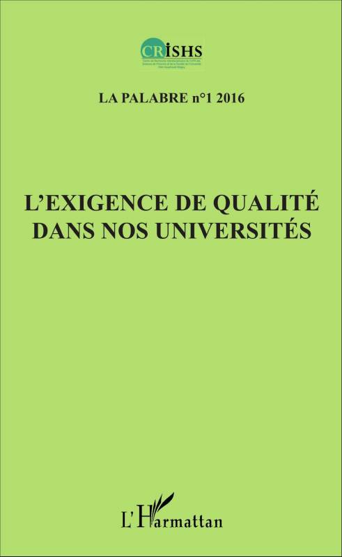 L'exigence de qualité dans nos universités de Jean Patrice Ake