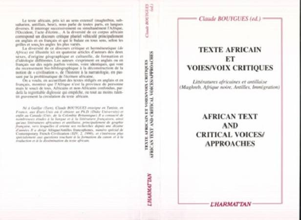 Textes africains et voies/voix critiques