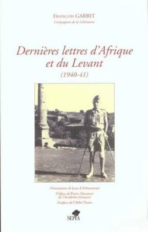 Dernières lettres d'Afrique et du Levant de François Garbit